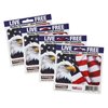 Sunburst Systems Decal Flag Eagle 3 in x 4.5 in, 4-Pack PK 6111